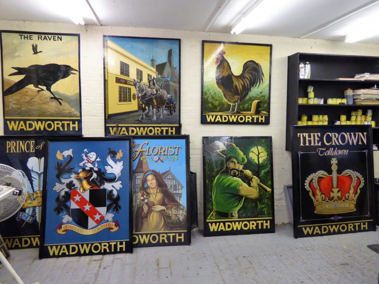 Sign shop, Wadworth Brewery Tour